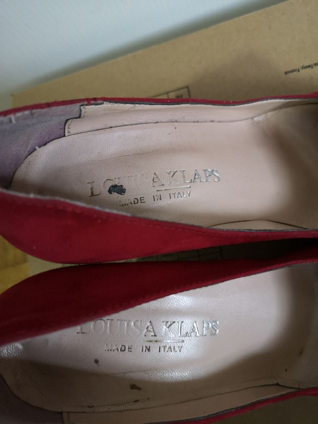 Scarpe eleganti rosse scamosciate Louisa Klaps