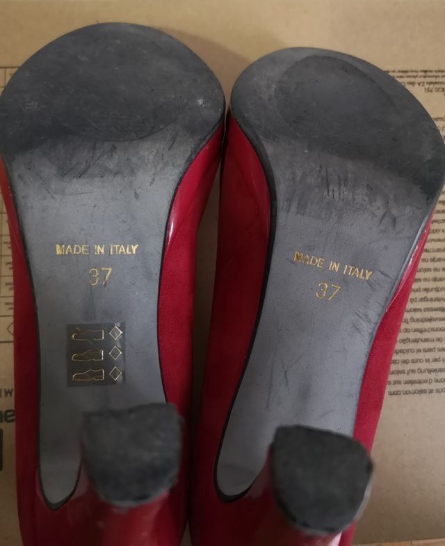 Scarpe eleganti rosse scamosciate Louisa Klaps