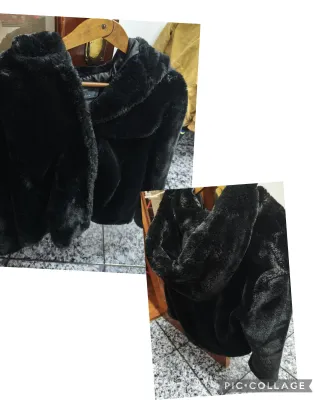 Chaqueta negra pelo
