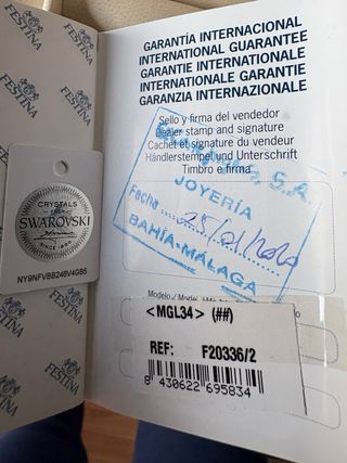 Reloj Festina Mujer Swarovski Azul