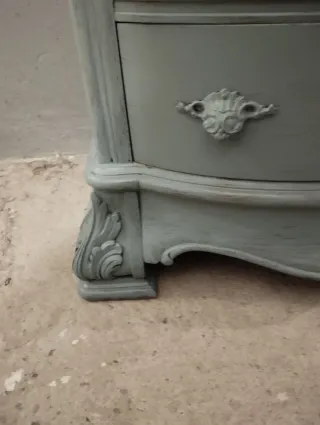 Pareja Mesitas Noche Madera y Mármol