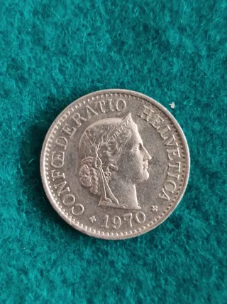 Moneda 10 céntimos Franco Suizo 1970
