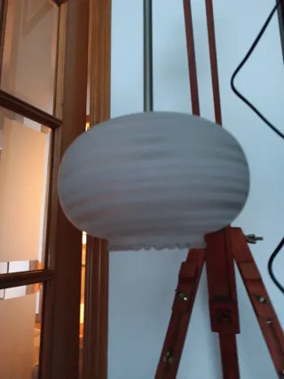 Lámpara colgante cristal y metal