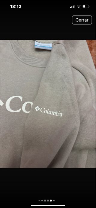 Sudadera Columbia Beige Talla XS