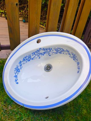 Lavabos de porcelana pintados a mano