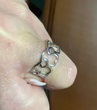 Anillo osos plateado