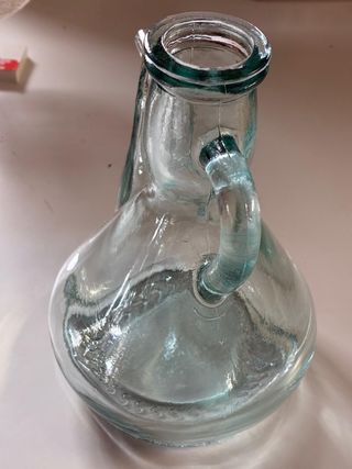 Aceitera antigua cristal soplado rústica