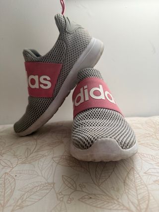 Zapatillas Adidas Gris y Rosa Talla 36