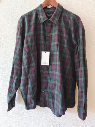 Pull and Bear camisa cuadros chico L nueva