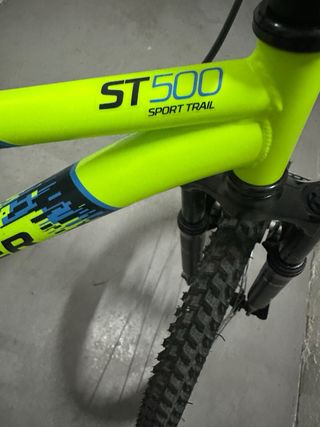 Bicicleta infantil Rockrider 20 Neón como nueva.