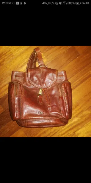 Zaino The Bridge in pelle marrone originale