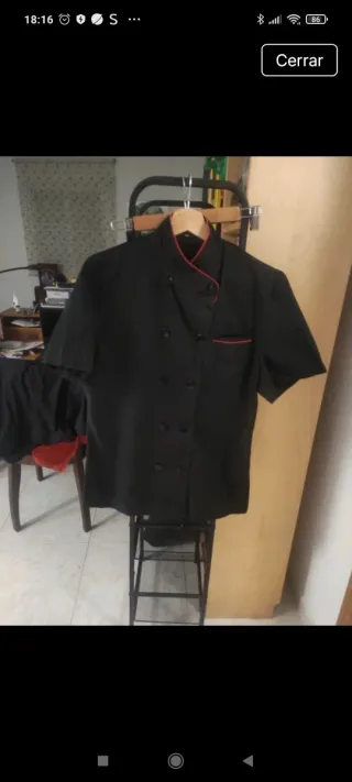 2 Chaquetas Cocinero/a Negras