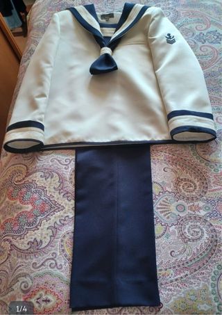 Traje Comunión Marinero Azul y Blanco