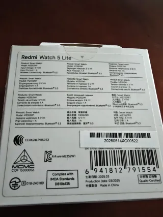 Xiaomi Redmi Watch 5 Lite Plata/Blanco