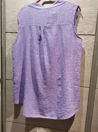 Blusa senza maniche viola nr 153