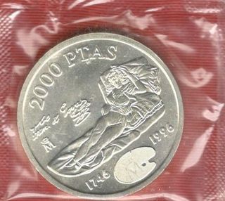 Moneda 2000 Pesetas año 1996 Goya