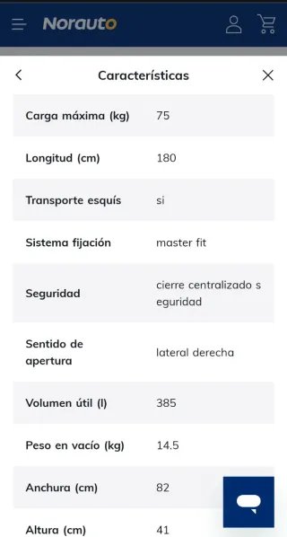 Cofre de techo para coche