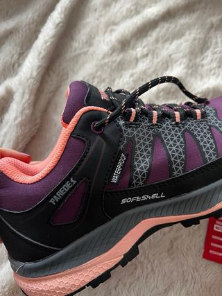 Zapatillas de montaña Paredes moradas y rosas