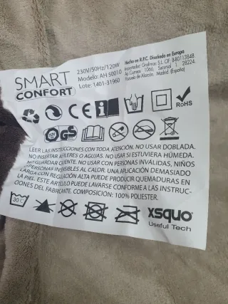 Manta Eléctrica Smart Confort Bicolor