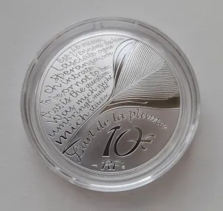 Moneda 10€ Plata Proof. Alexandre Dumas 2024.