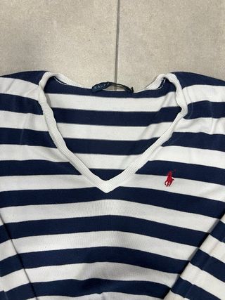 Jersey Rayas Ralph Lauren Azul Blanco