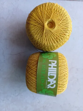 10 gomitoli Filo Scozia n.8 Giallo