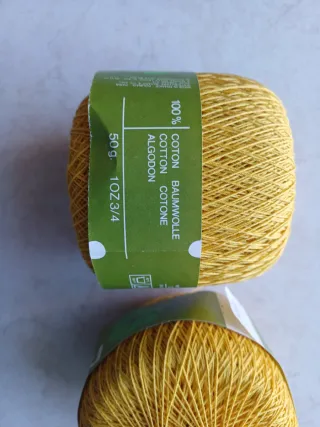 10 gomitoli Filo Scozia n.8 Giallo