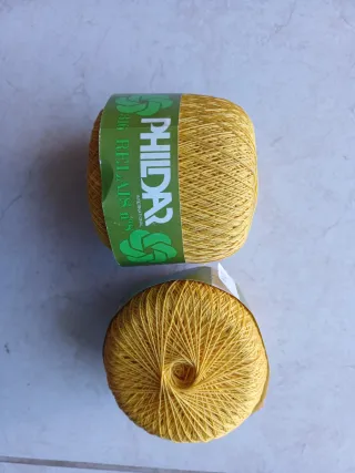 10 gomitoli Filo Scozia n.8 Giallo