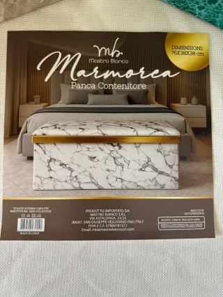 Panca contenitore effetto marmo