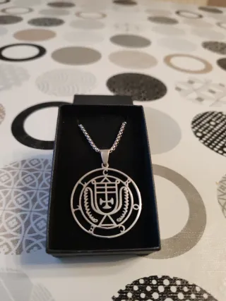 Collar de acero  sello Astaroth goetia