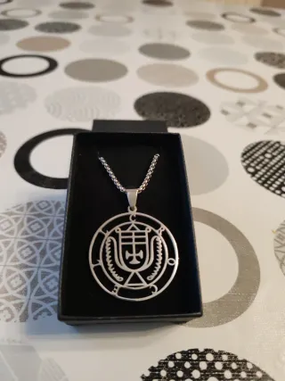 Collar de acero  sello Astaroth goetia