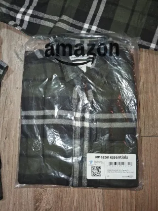 Camisa de cuadros verde talla S hombre