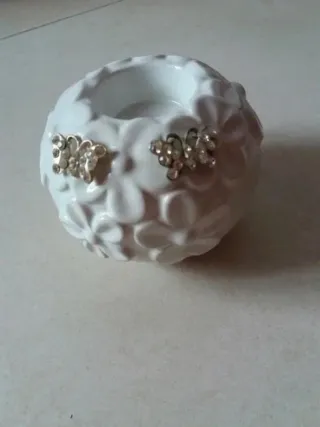 Portacandele decorato fiori