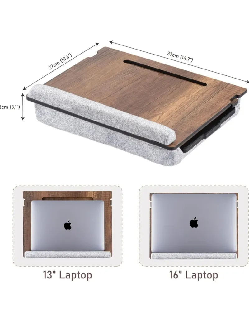 Bandeja acolchada para portátil, tablet, libros