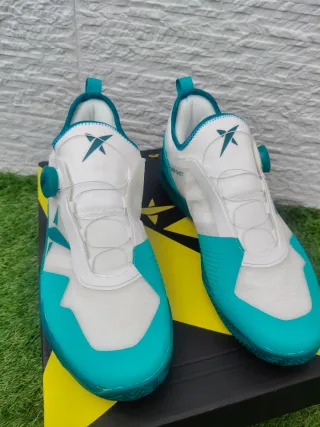 Zapatillas pádel Drop Shot blancas y turquesa n°43