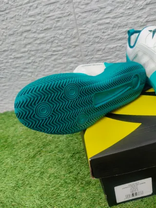 Zapatillas pádel Drop Shot blancas y turquesa n°43