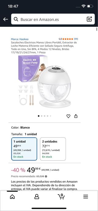 Sacaleches Eléctrico Manos Libres K9