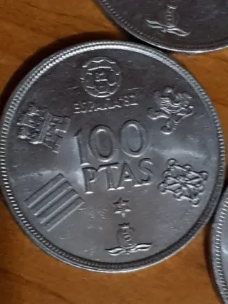 Lote 14 monedas 100 pesetas Mundial 82