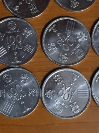 Lote 14 monedas 100 pesetas Mundial 82