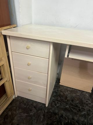 Escritorio modular madera y metal