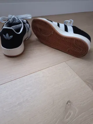 Zapatillas Adidas Campus Mujer Negras Blancas