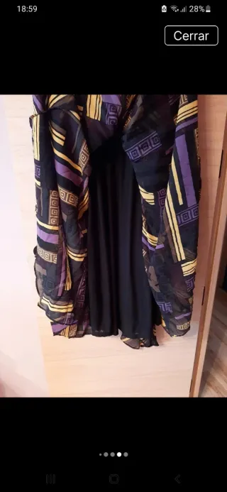 Vestido cóctel abstracto