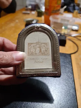 Cornice Argento laminato Blu