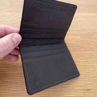 Tarjetero Piel Calvin Klein Jeans Marrón Nuevo