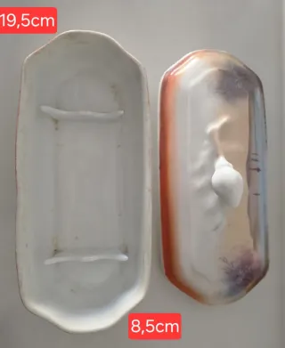 Juego de cerámica antiguo pintado a mano