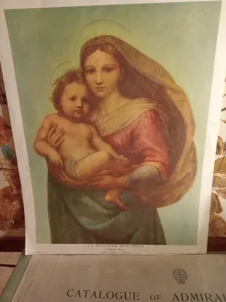 Lámina Antigua La Madonna di S. Sisto