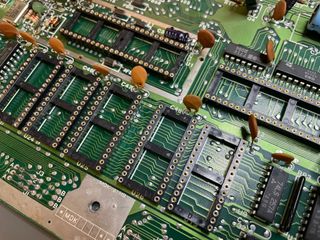 COMMODORE PLUS 4 TEST BOARD DIP SOCKET HOLE FULLOK