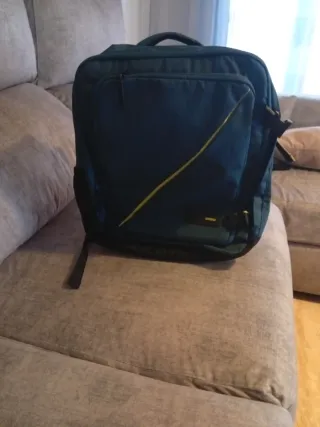 Mochila Maleta American Tourister Negra/Verde