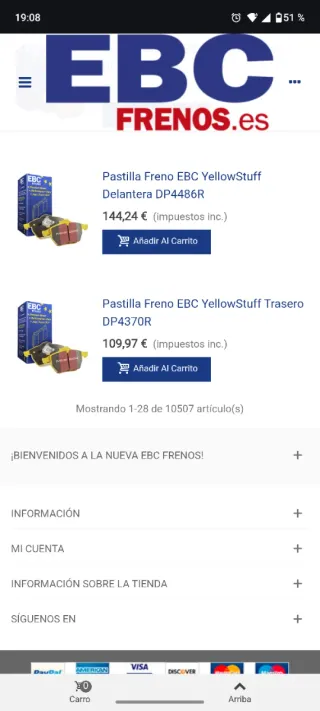 Pastillas Freno EBC Yellow Stuff DP4486R DP4370R