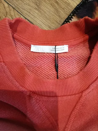 Sudadera Zara Roja Talla M